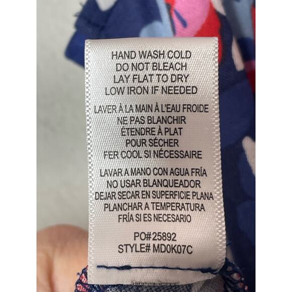 Studio B by Bobeau Wrap Dress Sleeveless Floral Red White Blue Midi Size Large - Picture 8 of 8